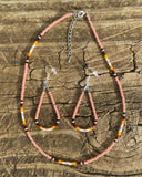 Western Beaded Necklace and Tear Drop Earring Sets