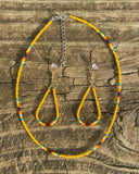 Western Beaded Necklace and Tear Drop Earring Sets