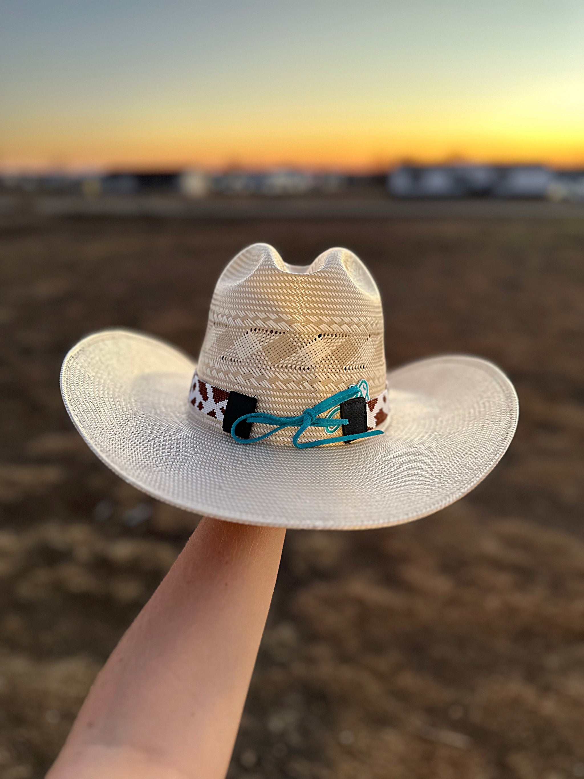Cow Print Cowboy Hat with Studded Band Windsor Saddle Up Cow Print Cowboy Hat | MainPlace Mall main image 4
