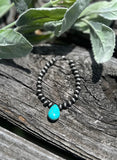 Turquoise Faux Navajo Pearl Bracelet's