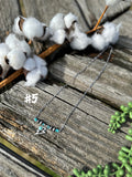 Turquoise & Silver Bar Necklace's