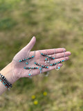 Turquoise & Silver Bar Necklace's