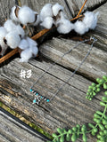 Turquoise & Silver Bar Necklace's