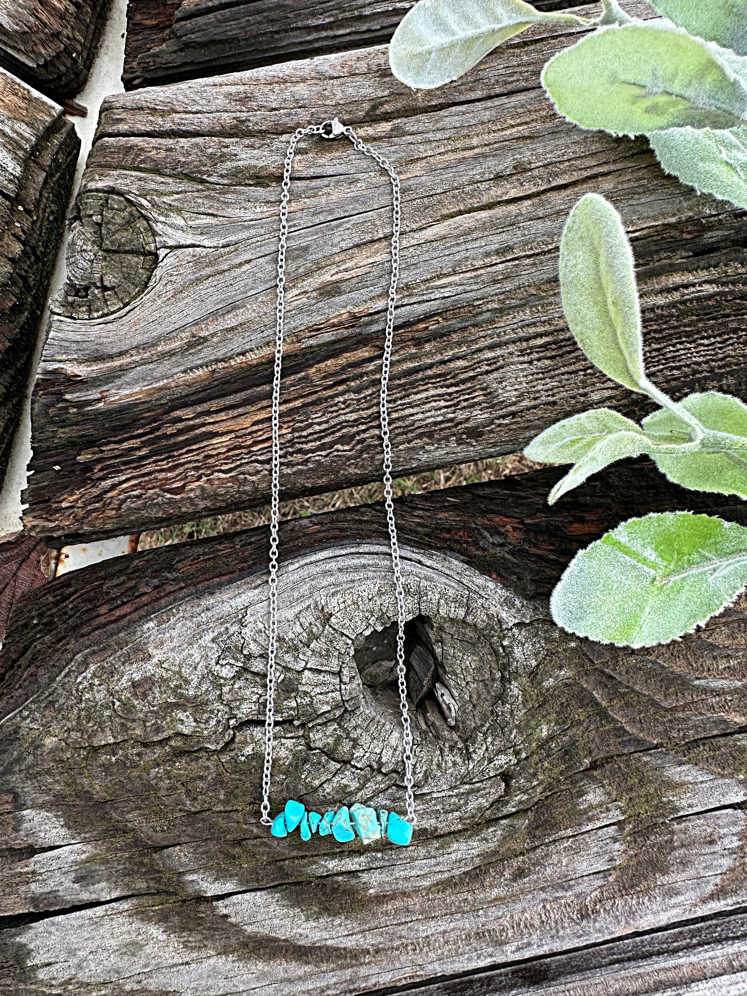 Turquoise Rock Necklace