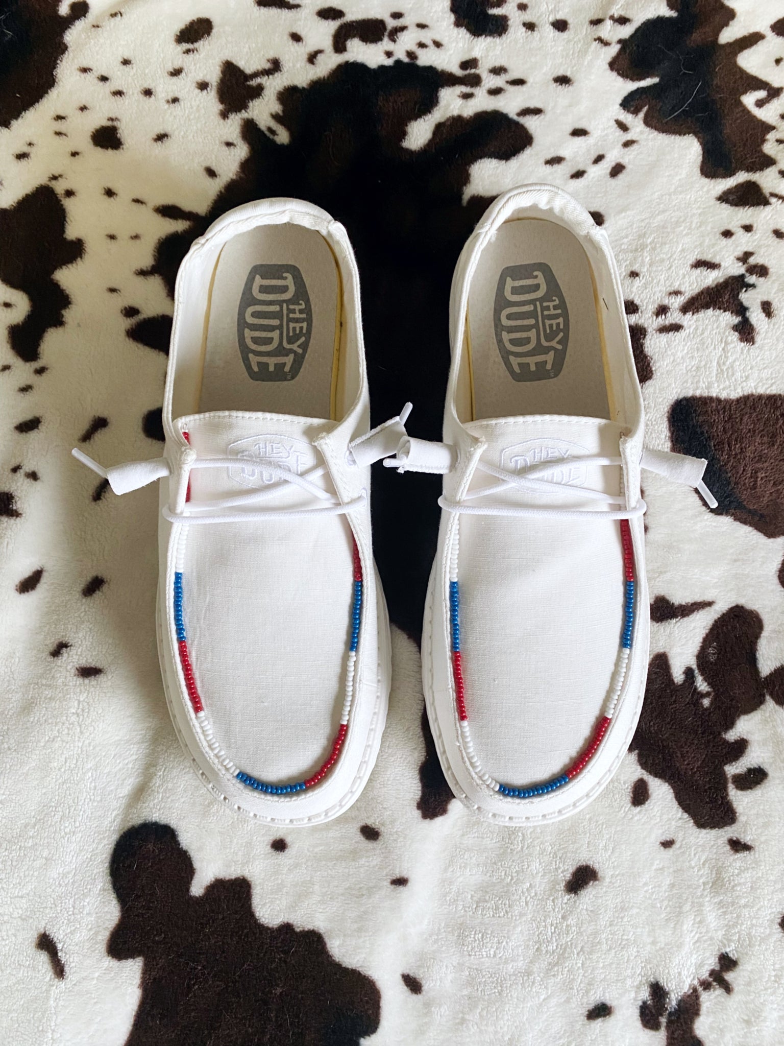 USA Custom Beaded HeyDudes - Main Image